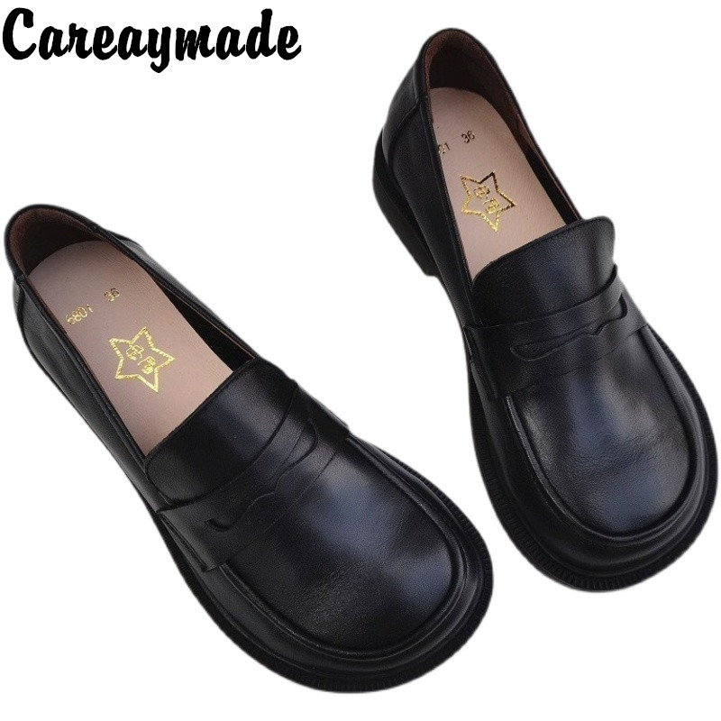 Leather Work Women Shoes - Careaymade-scarpe Casual da donna Slip on