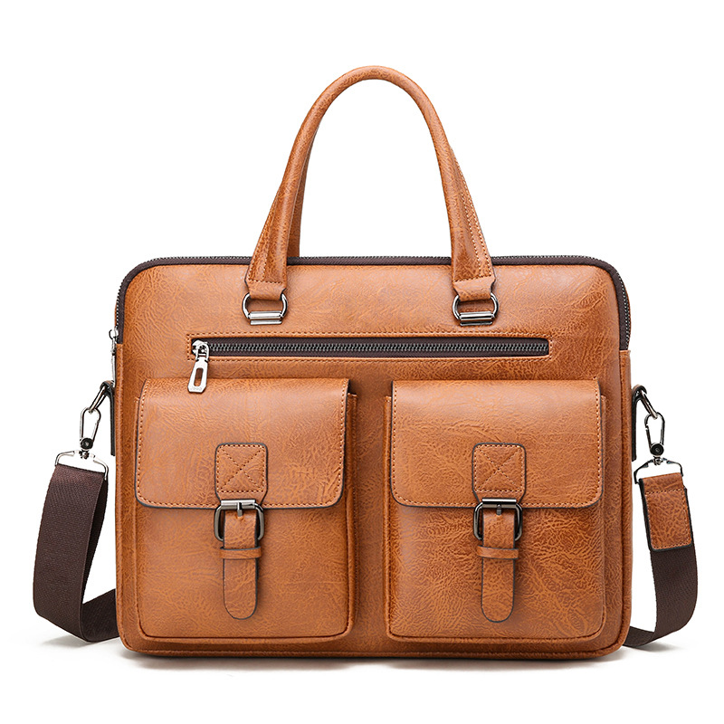 Leather Work Laptop Bag - Borsa da uomo d'affari di marca