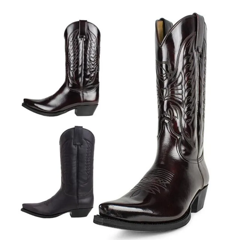 Leather Work Women Shoes - Cowboy Uomo Donna Country Vintage Knight