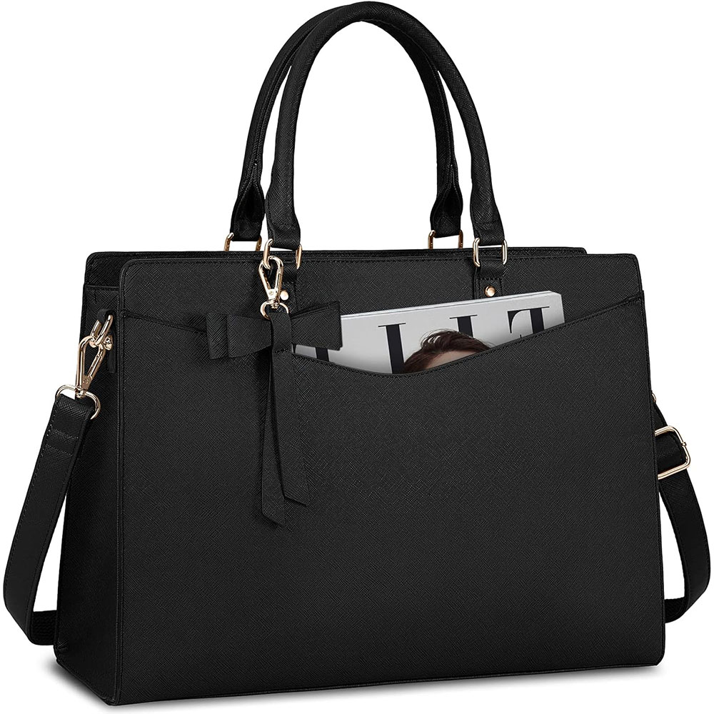 Leather Work Laptop Bag - Borsa per Laptop da Donna 15.6