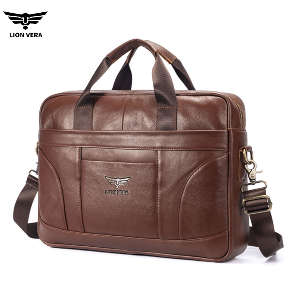 Leather Work Laptop Bag - LION VERA Valigette da lavoro in