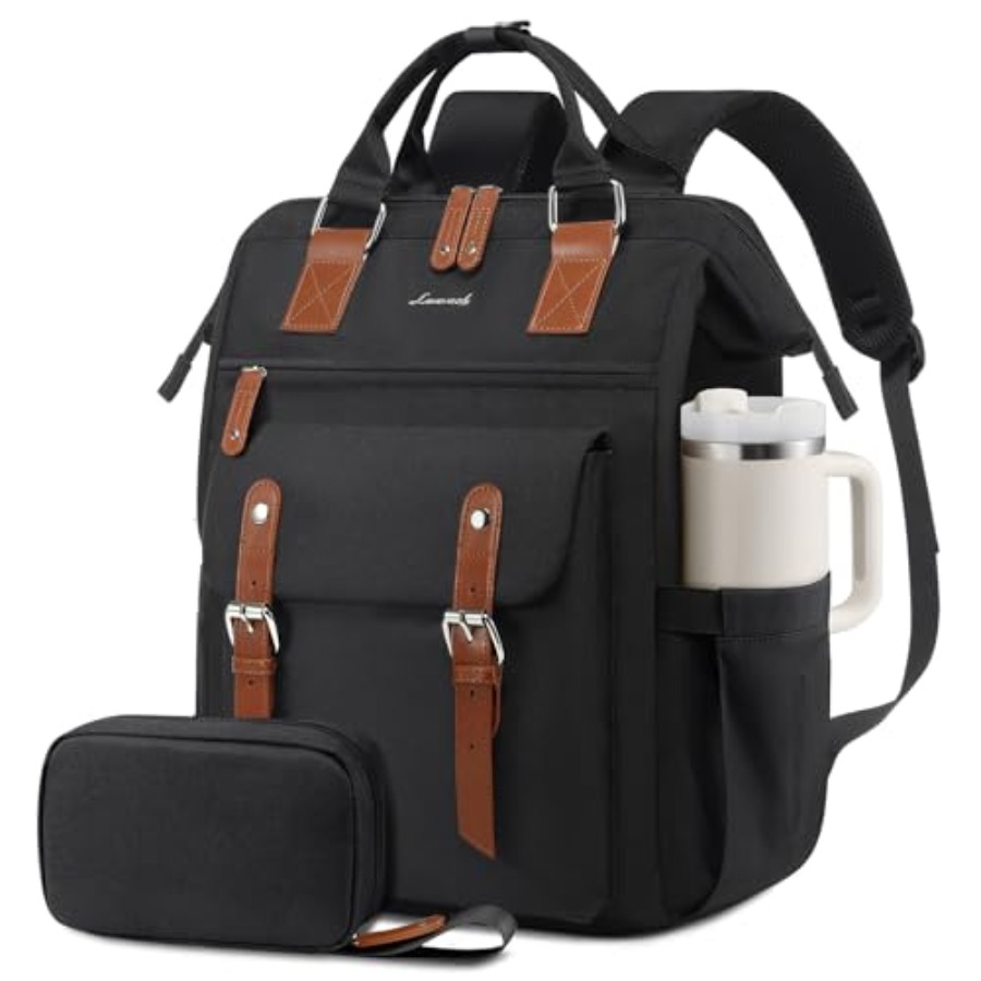 Leather Work Leather - Zaino per laptop da donna, borsa