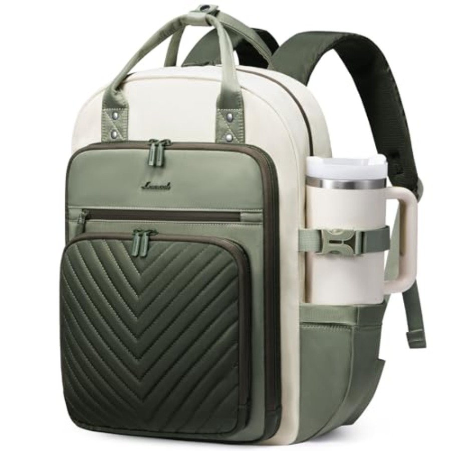 Leather Work Leather - Zaino per Laptop da Donna, Resistente