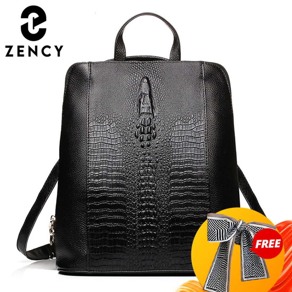 Leather Work Laptop Bag - Zency Zaino da donna in pelle