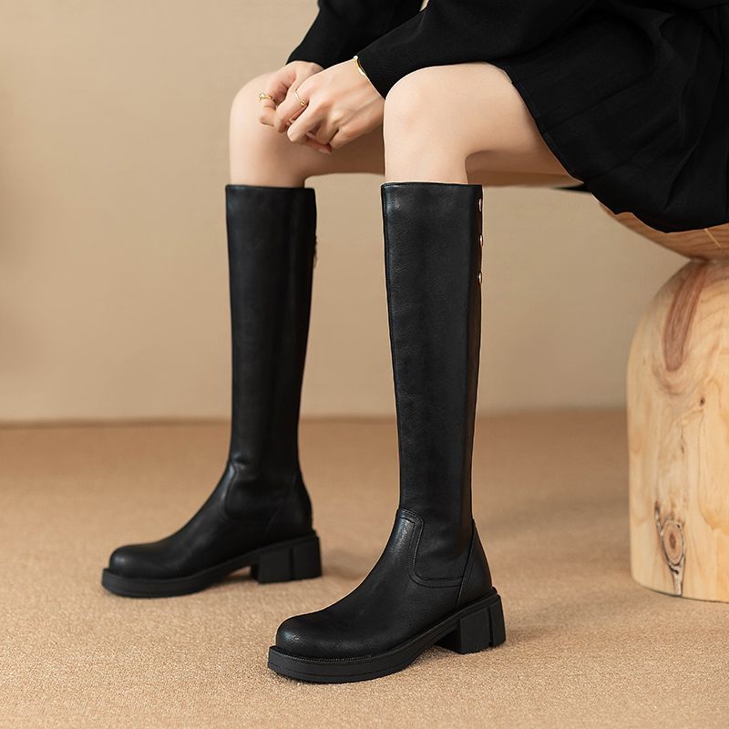 Leather Work Women Shoes - Autunno Inverno Tacco medio Donna Scarpe