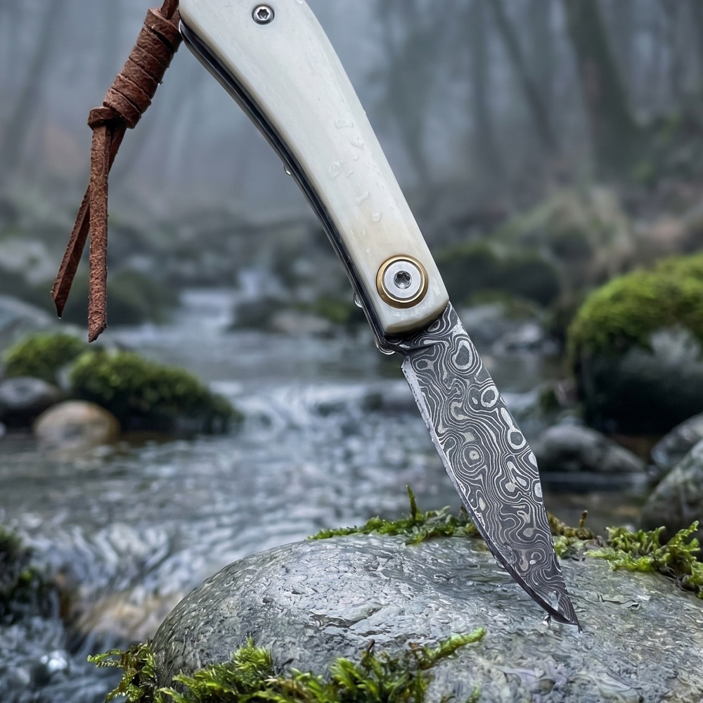 Coltello Pieghevole Damasco co - Bone Folder Tool recensione e prezzo