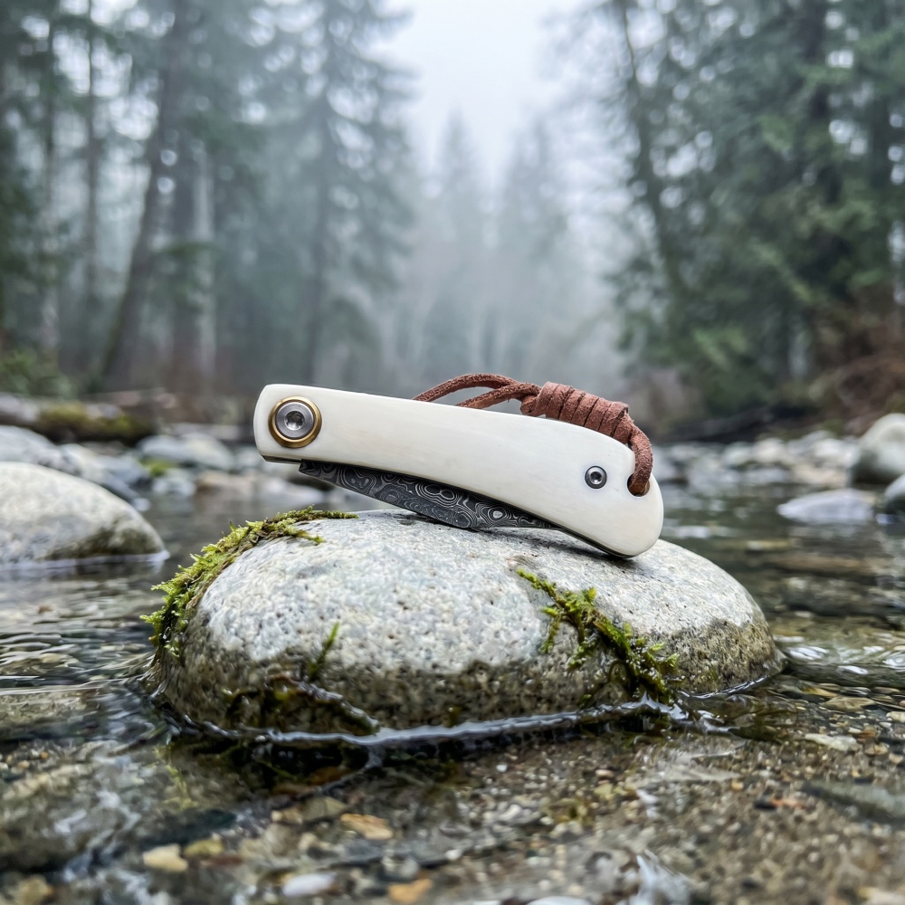 Coltello Pieghevole Damasco co - Bone Folder Tool recensione e prezzo