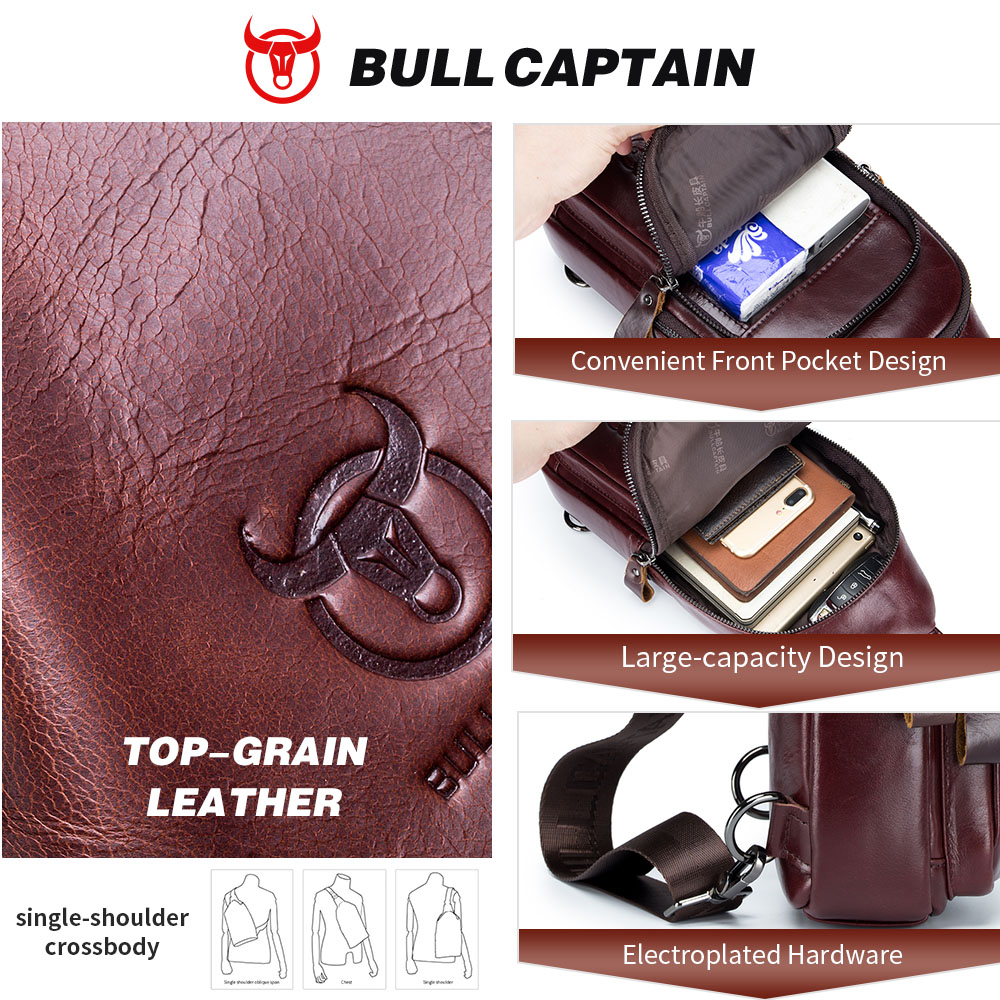 BULLCAPTAIN Borsa da petto in  - Leather Work Laptop Bag recensione e prezzo