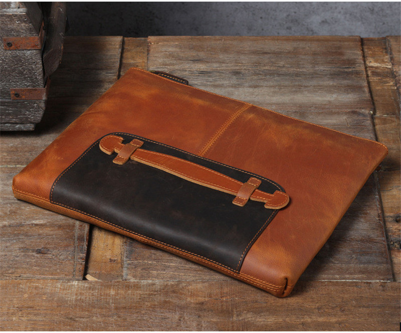 Pochette da uomo vintage di gr - Leather Work Laptop Bag recensione e prezzo