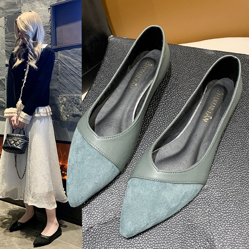 Scarpe piatte in pelle nera da - Leather Work Women Shoes recensione e prezzo