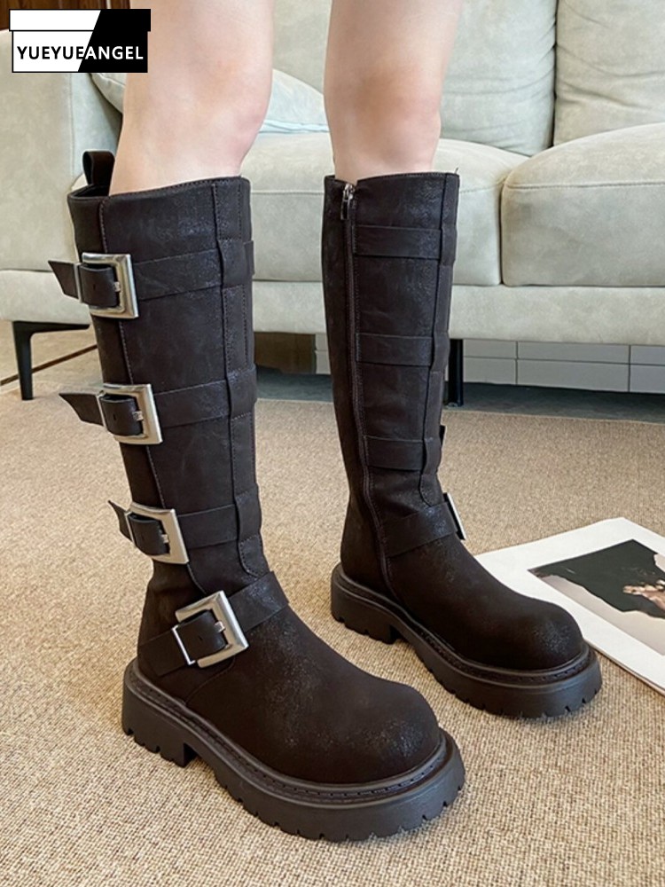 Stivali Alti da Donna alla Mod - Leather Work Women Shoes recensione e prezzo