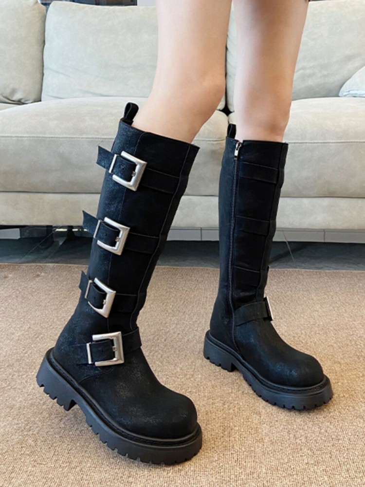 Stivali Alti da Donna alla Mod - Leather Work Women Shoes recensione e prezzo