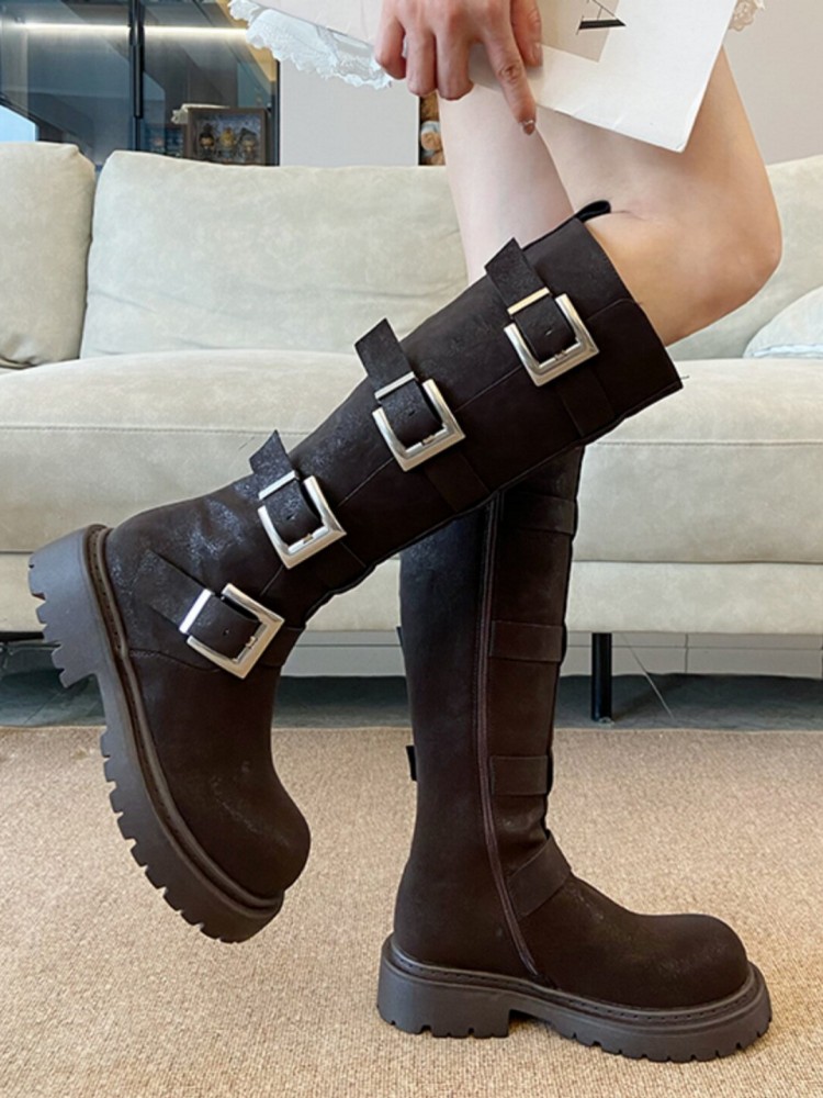 Stivali Alti da Donna alla Mod - Leather Work Women Shoes recensione e prezzo