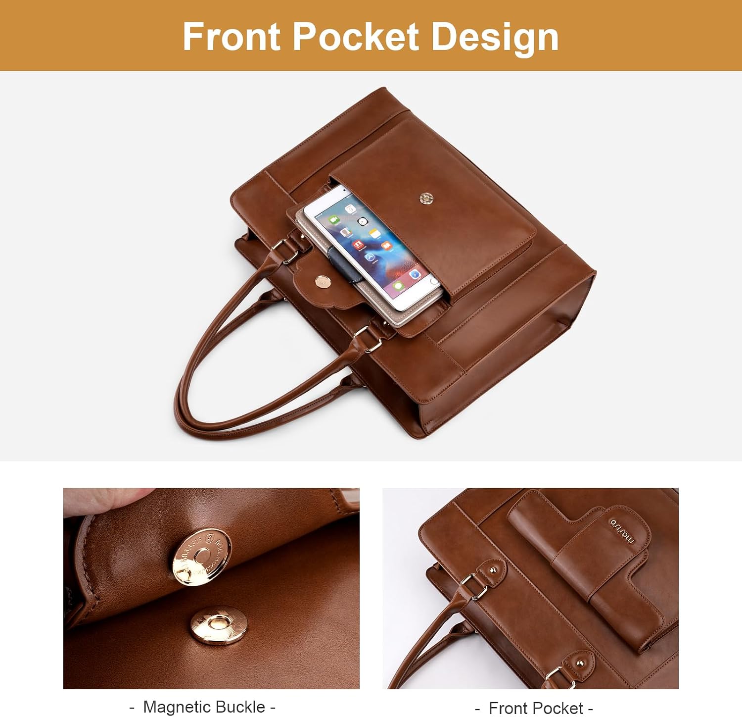 Borsa tote per laptop MOSISO d - Leather Work Laptop Bag recensione e prezzo