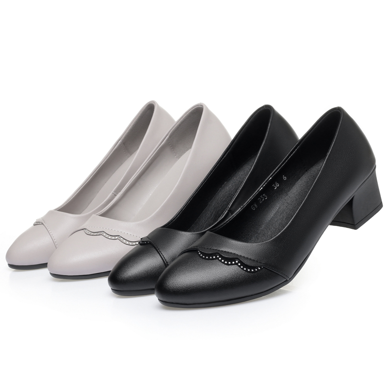AIYUQI Scarpe con tacco medio  - Leather Work Women Shoes recensione e prezzo