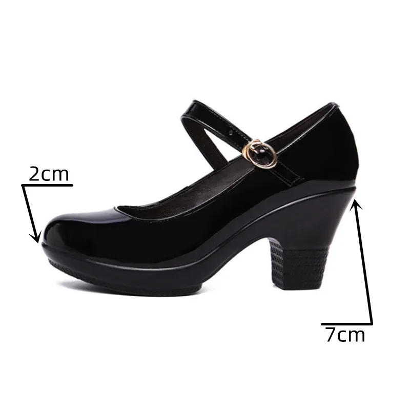 Scarpe Mary Jane con tacco med - Leather Work Women Shoes recensione e prezzo
