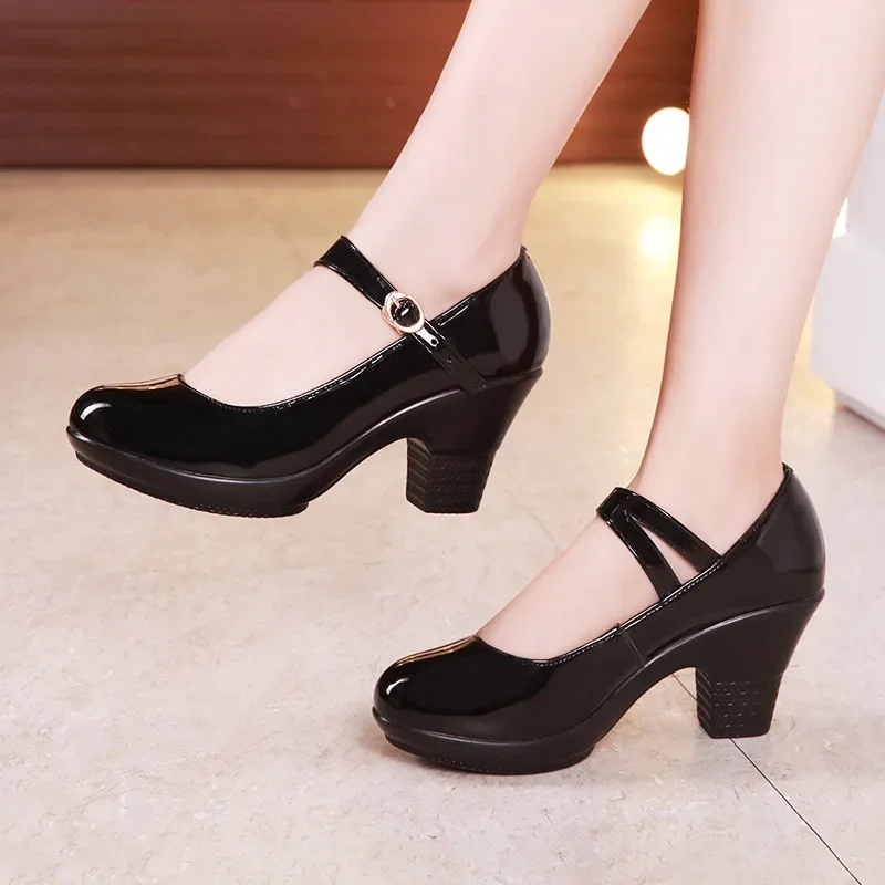 Scarpe Mary Jane con tacco med - Leather Work Women Shoes recensione e prezzo