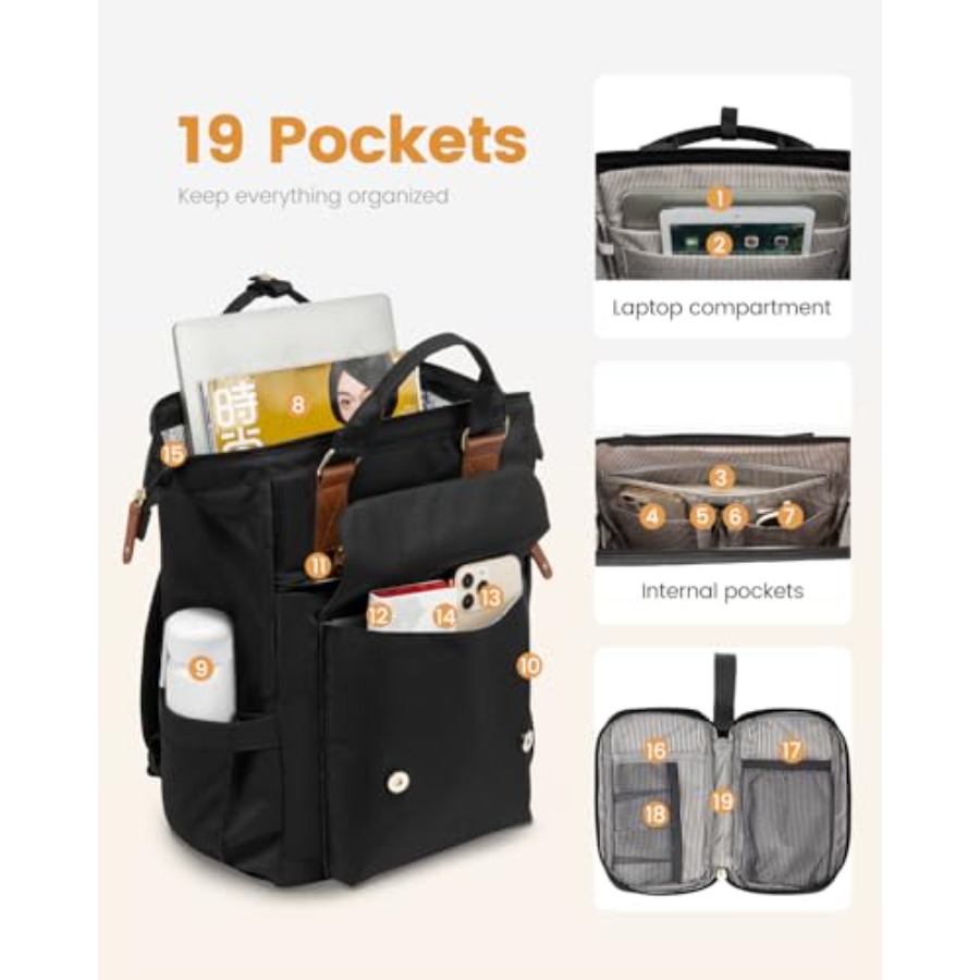 Zaino per laptop da donna, bor - Leather Work Leather recensione e prezzo
