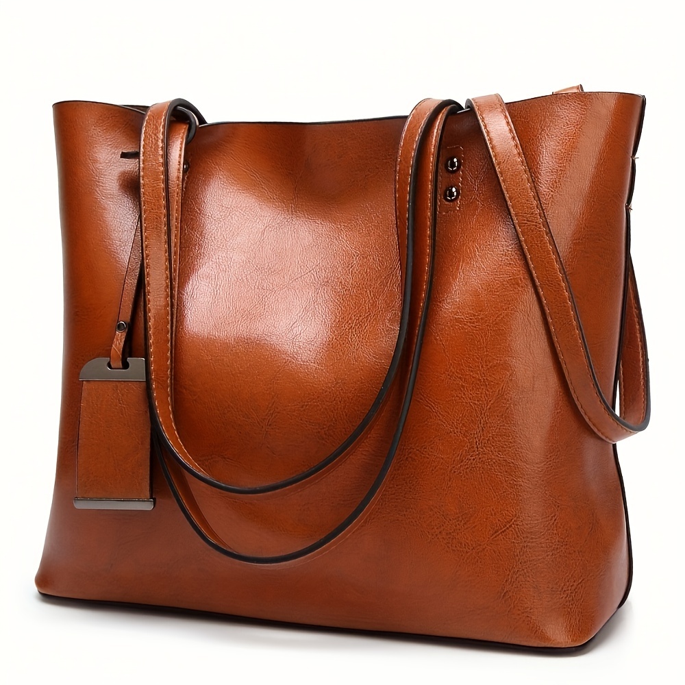 Borsa a tracolla da donna in p - Leather Work Laptop Bag recensione e prezzo