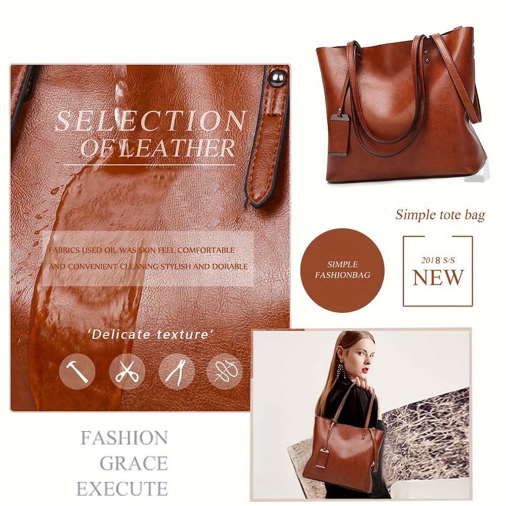 Borsa a tracolla da donna in p - Leather Work Laptop Bag recensione e prezzo